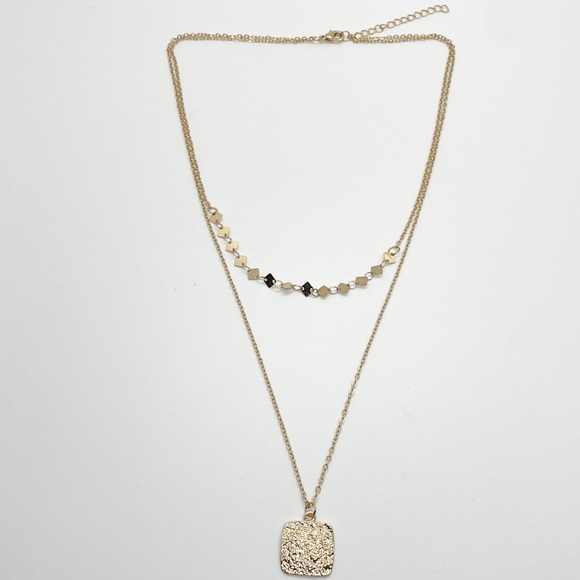 New boho lounge gold chain layer choker necklace - Picture 2 of 7